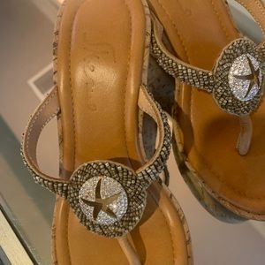 Size 5 cork wedge sandals